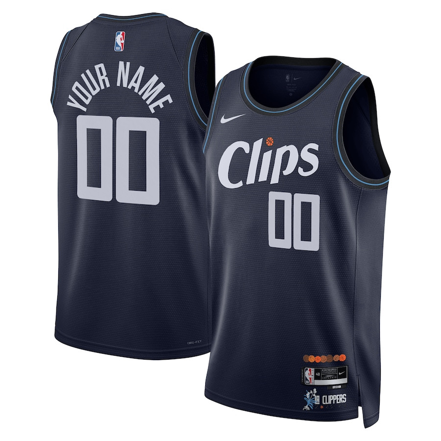 Los Angeles Clippers 2023/24 City Edition Swingman Custom Navy NBA Jersey Men's