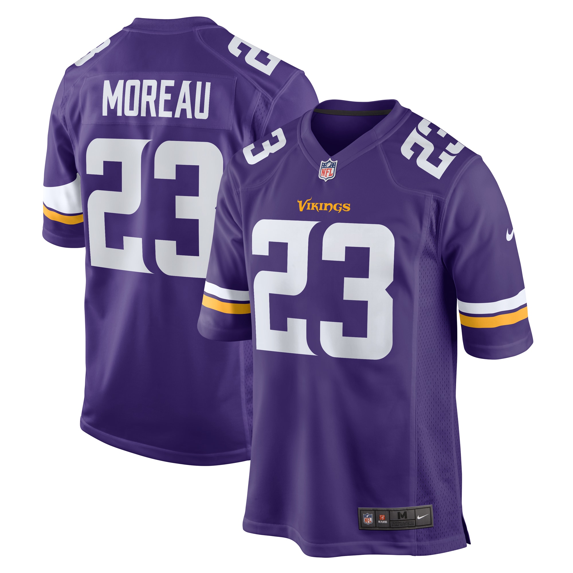 Minnesota Vikings Fabian Moreau Purple Game NFL Jersey Men's