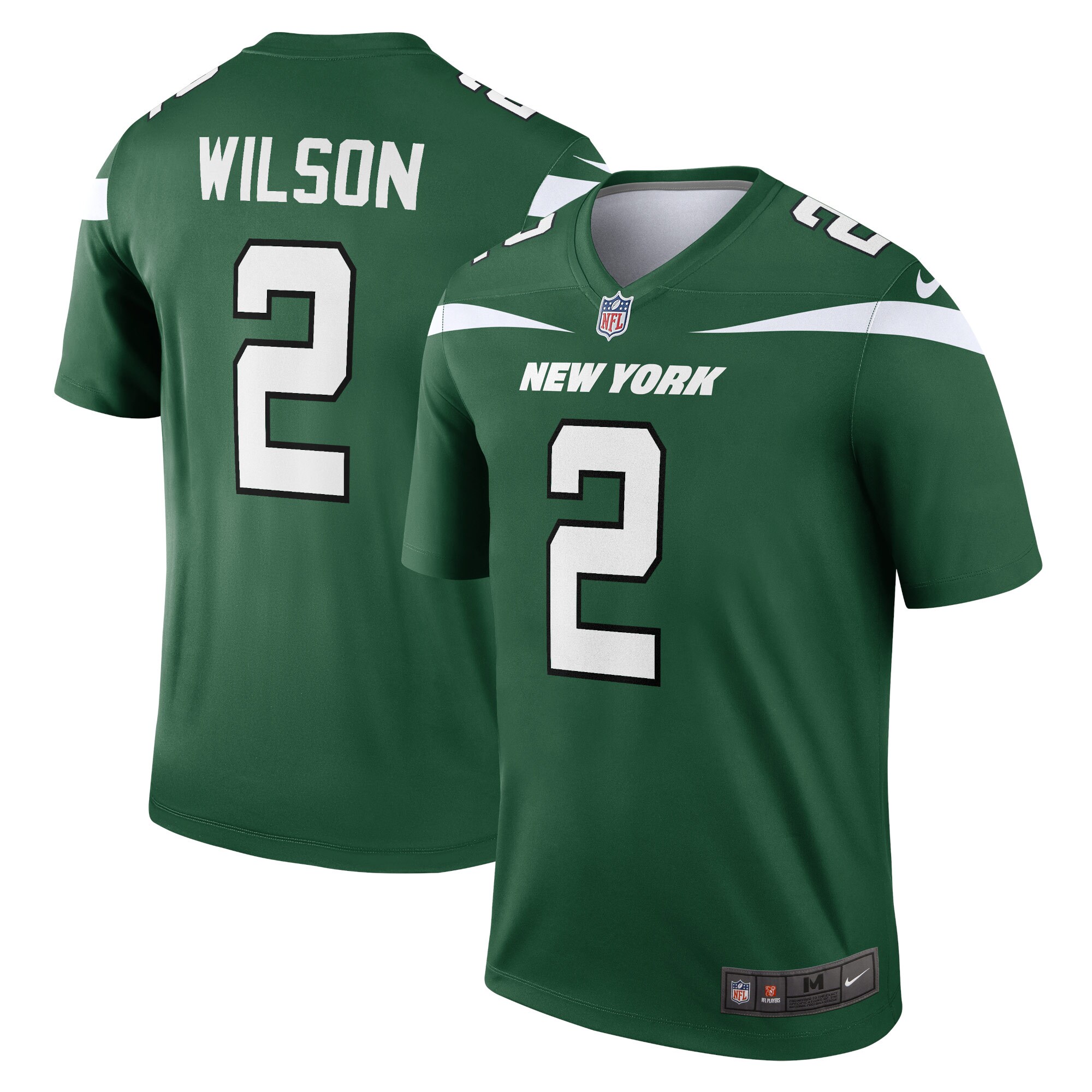 New York Jets Zach Wilson Gotham Green Team Legend Player Performance Top NFL Jersey Men's