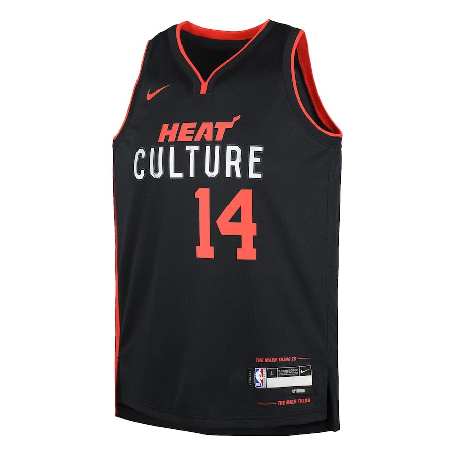 Tyler Herro 14 Miami Heat 2023/24 City Edition Swingma Black NBA Jersey Youth