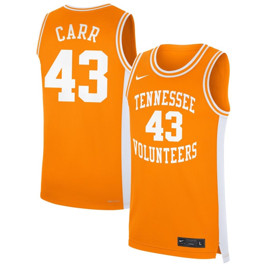 Cameron Carr 43 Tennessee Volunteer Unisex NIL Orange NCAA Jersey Unisex