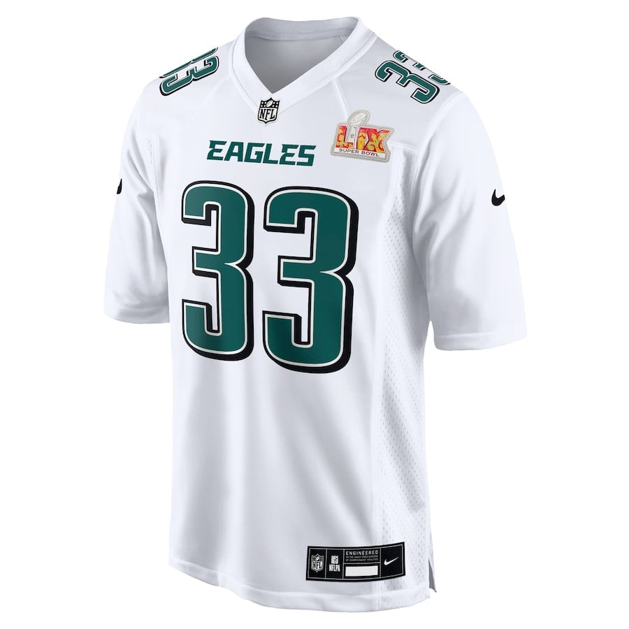 Cooper DeJean 33 Philadelphia Eagles Super Bowl LIX Fashion Game Tundra White NFL Jersey Men's