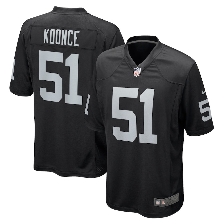 Malcolm Koonce 51 Las Vegas Raiders Game Black NFL Jersey Men's