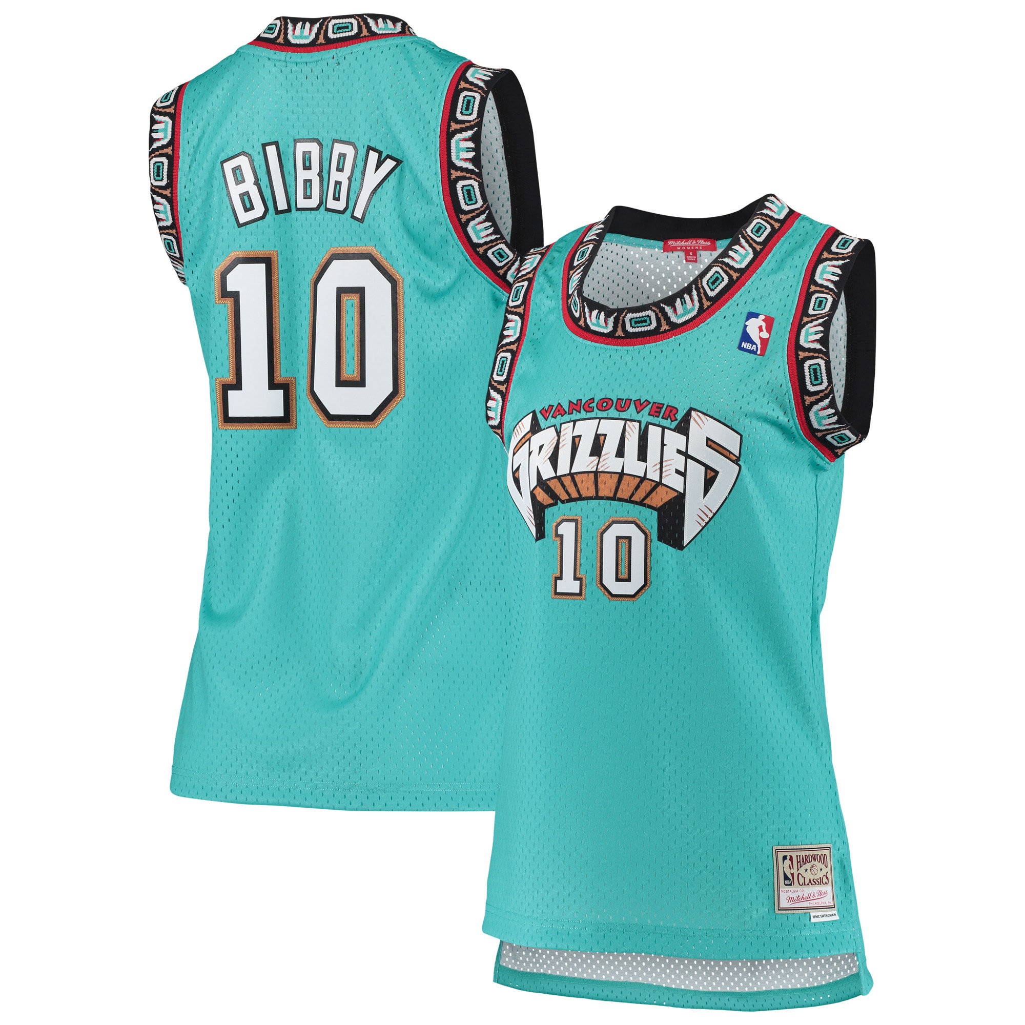 Mitchell Ness Mike Bibby Turquoise Vancouver Grizzlies 1998-99 Hardwood Classics Swingman NBA Jersey Women's