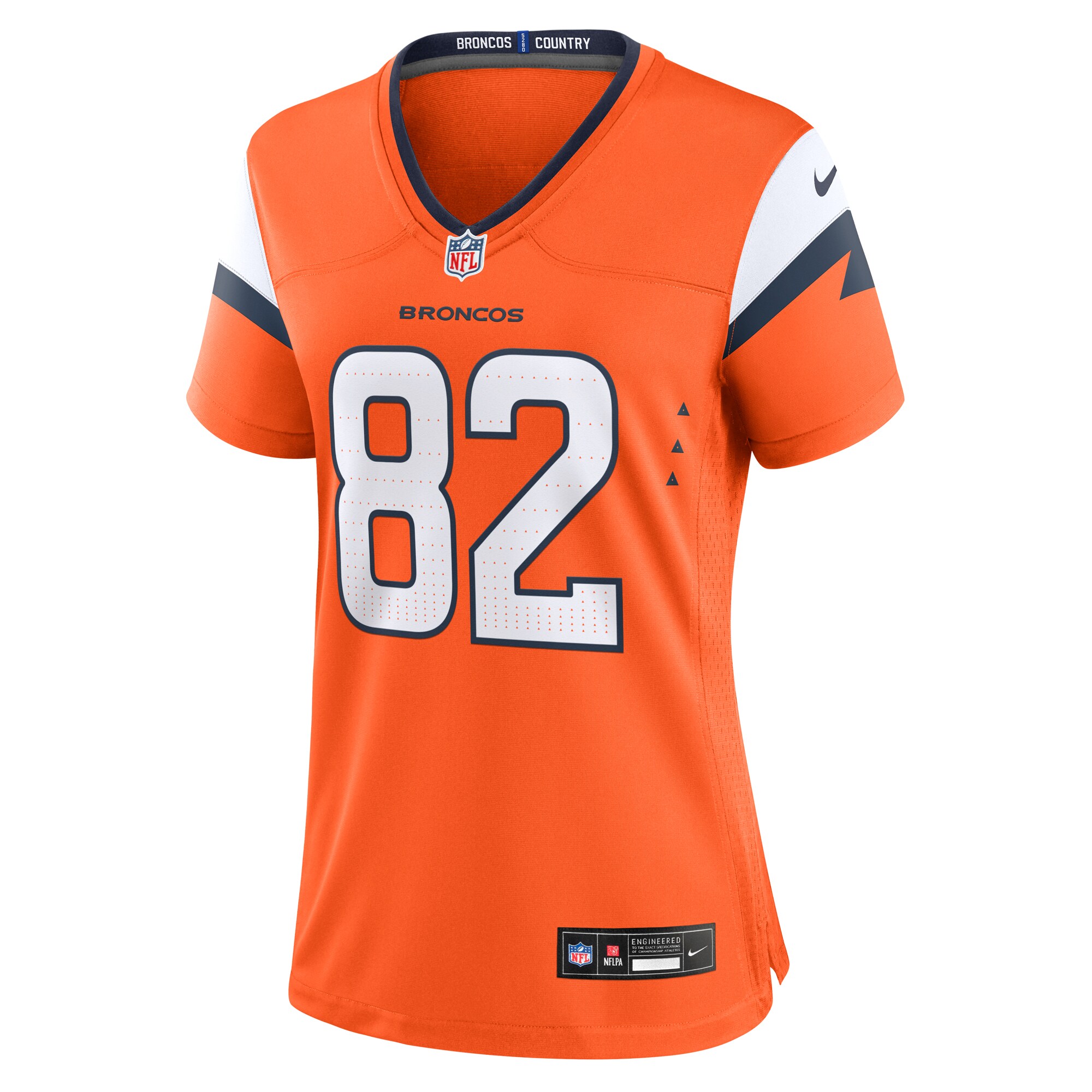 Denver Broncos Adam Trautman Orange Team Game NFL Jersey Women's