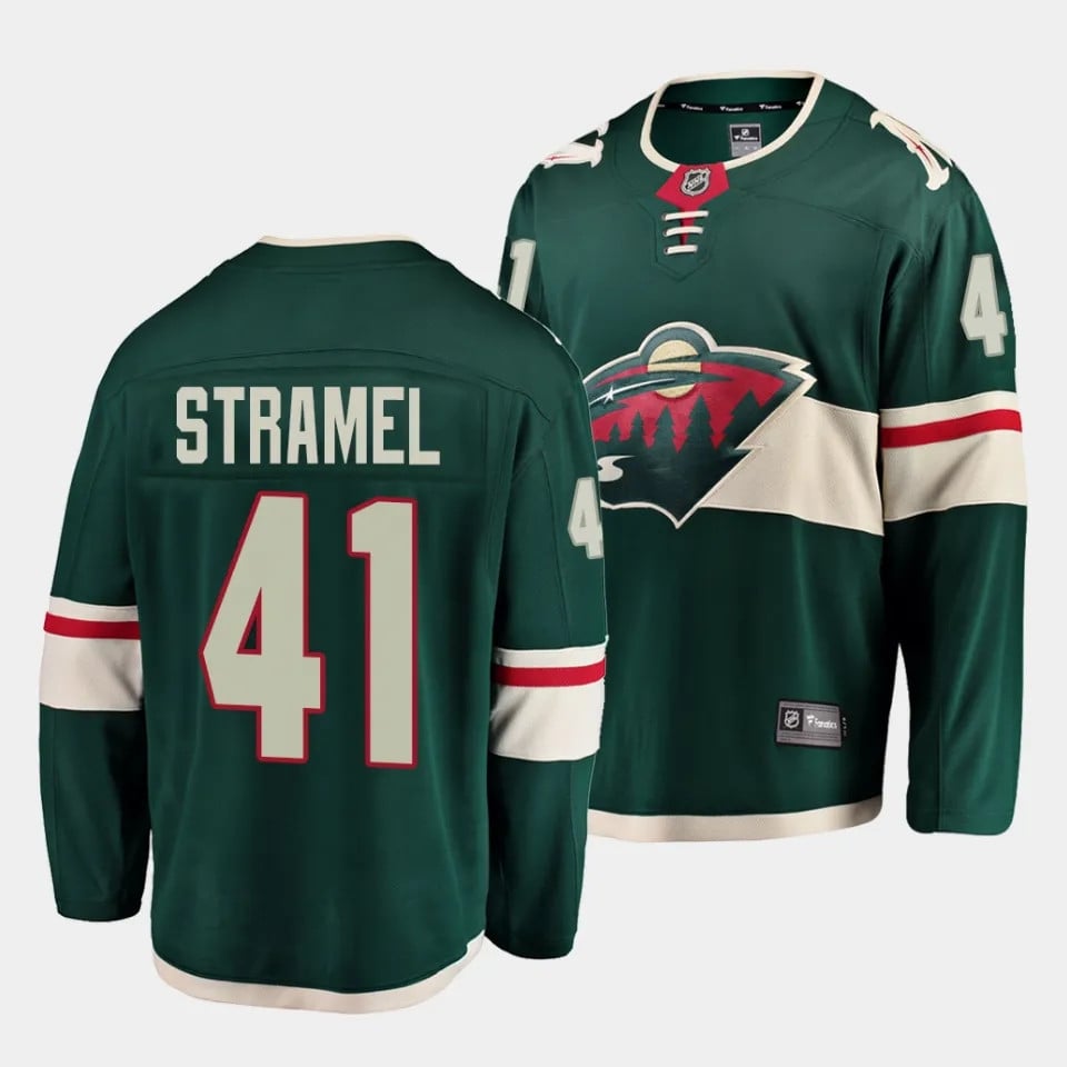 Charlie Stramel #41 Minnesota Wild 2023 Draft Home Green NHL Jersey Men's