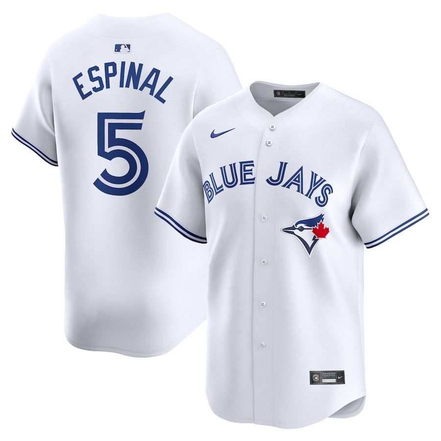 Santiago Espinal 5 Toronto Blue Jays Home Limited Player White MLB Jersey Men's