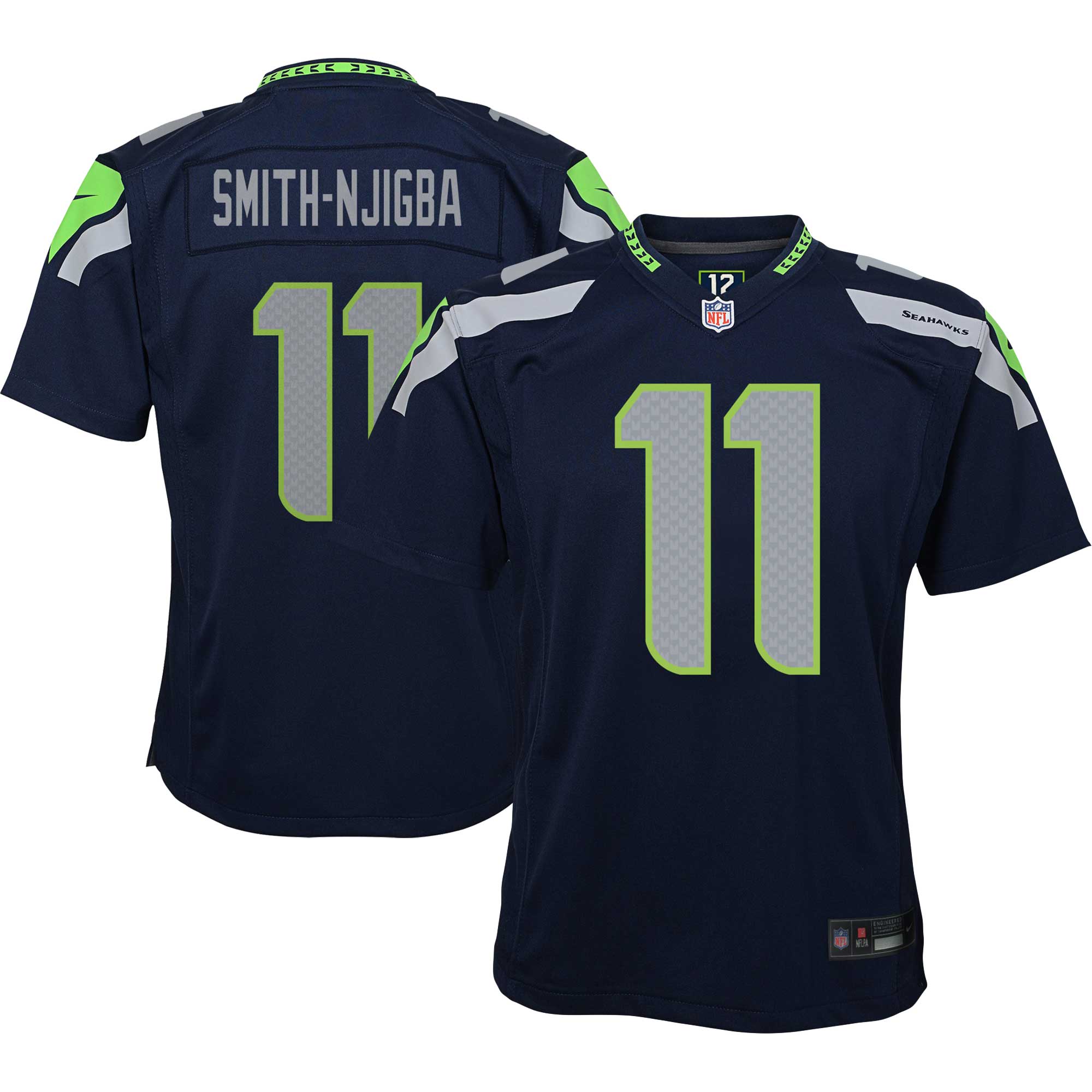 Seattle Seahawks Jaxon Smith-Njigba Navy Game NFL Jersey Youth