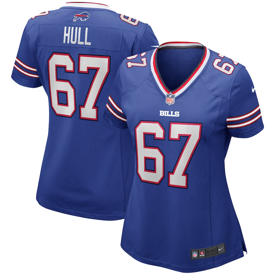 Kent Hull 67 Buffalo Bills Game Retired Royal NFL Jersey Women's