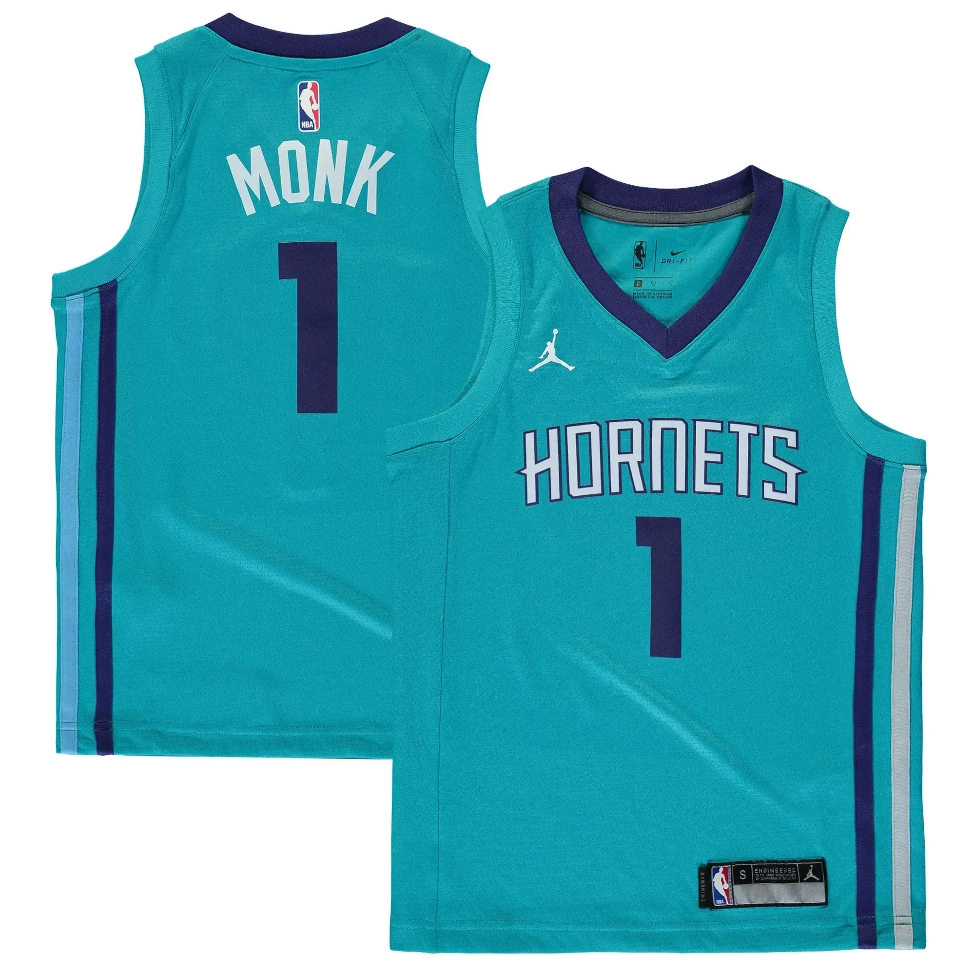 Malik Monk Charlotte Hornets Brand Jorda Swingman Teal Icon Edition NBA Jersey Youth