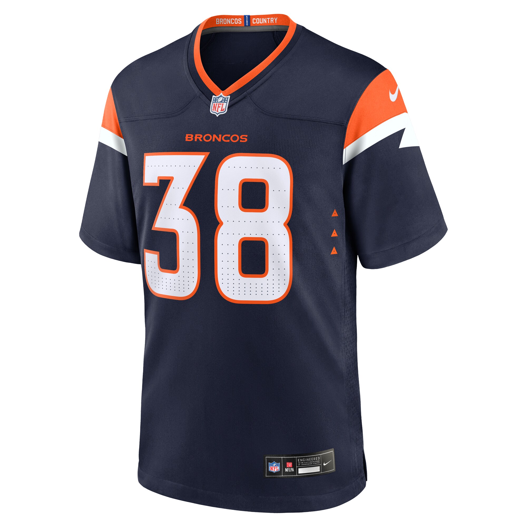 Denver Broncos Jaleel McLaughlin Navy Alternate Game NFL Jersey Men's