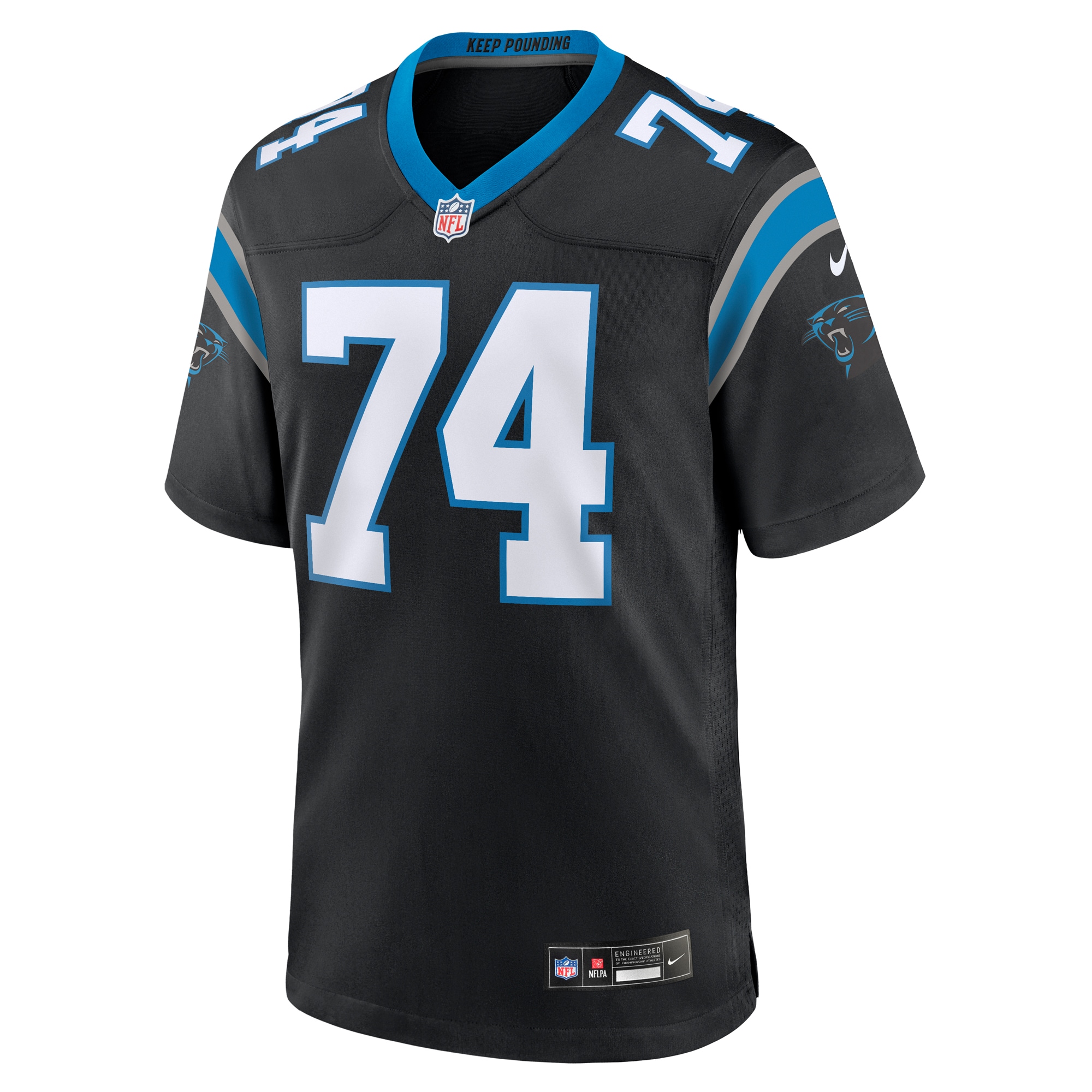 Carolina Panthers David Sharpe Black Team Game NFL Jersey Men's