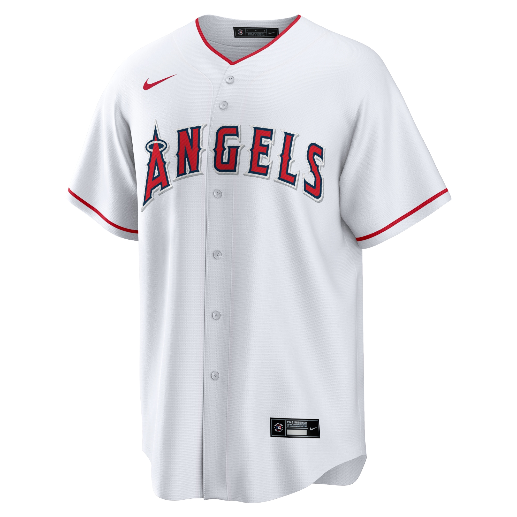 Los Angeles Angels Mike Trout White Home Player Name MLB Jersey Men's