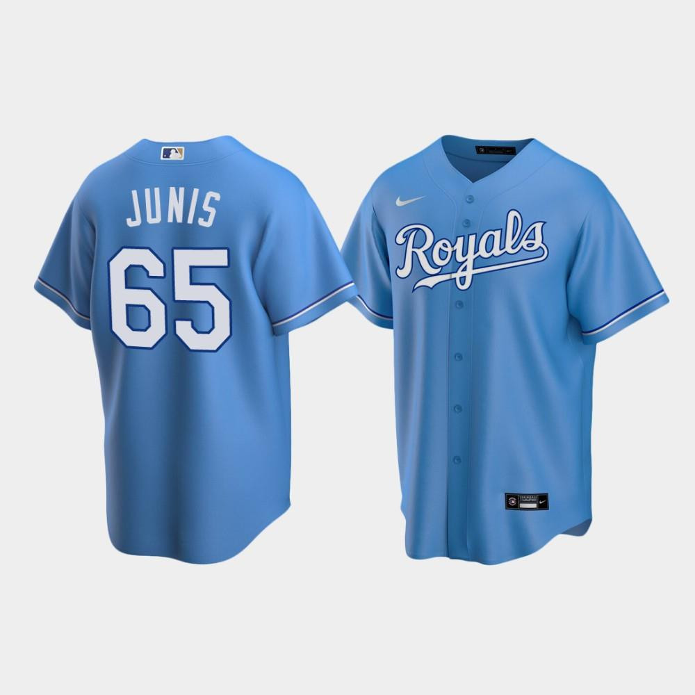 Kansas City Royals 65 Jakob Junis Light Blue Alternate MLB Jersey Men's