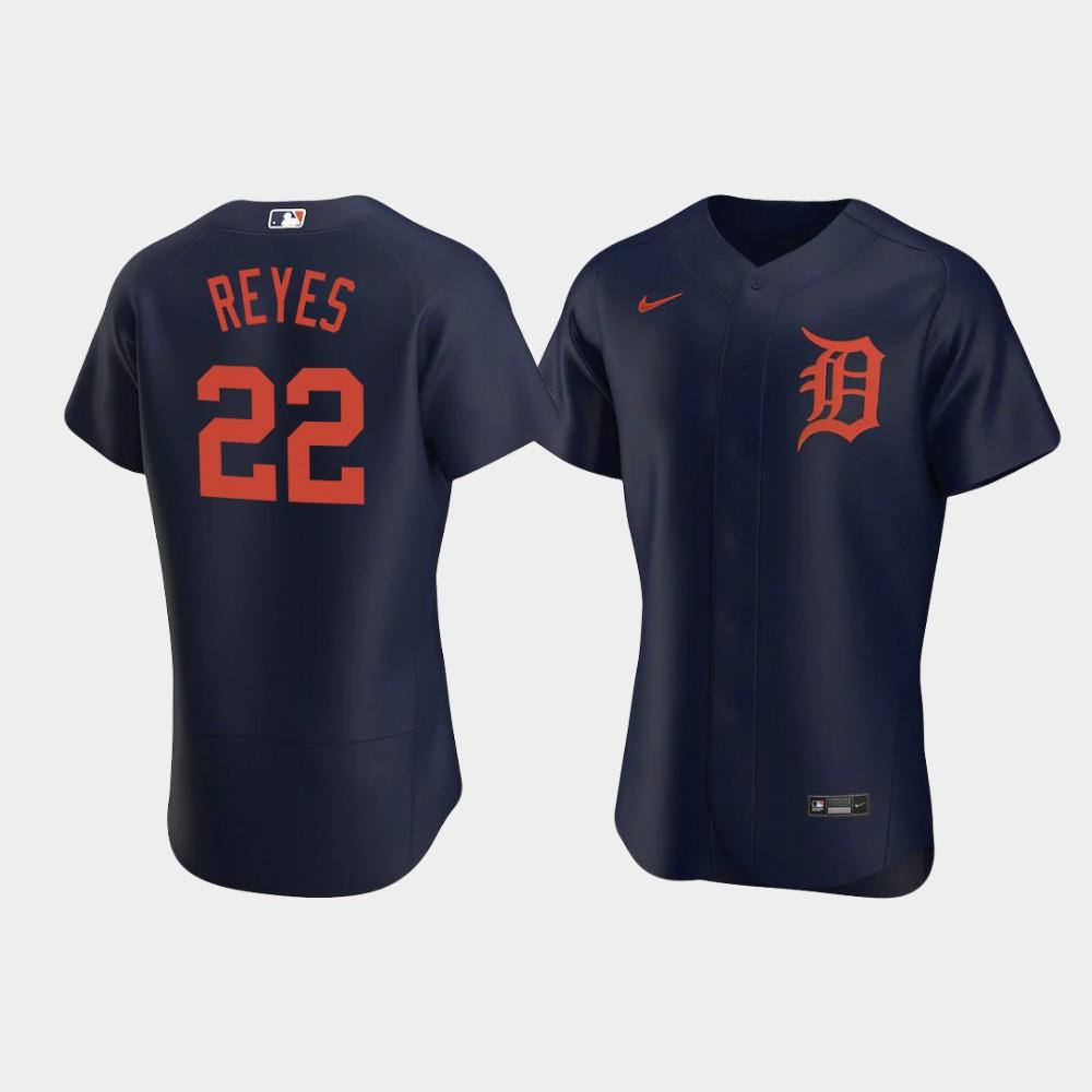 Victor Reyes 22 Detroit Tigers Navy Alternate MLB Jersey Men's