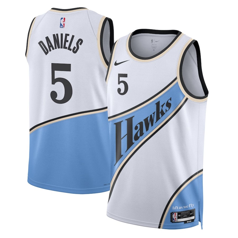 Dyson Daniels 5 Atlanta Hawks Unisex 2024/25 Swingman Player City Editio White NBA Jersey Unisex