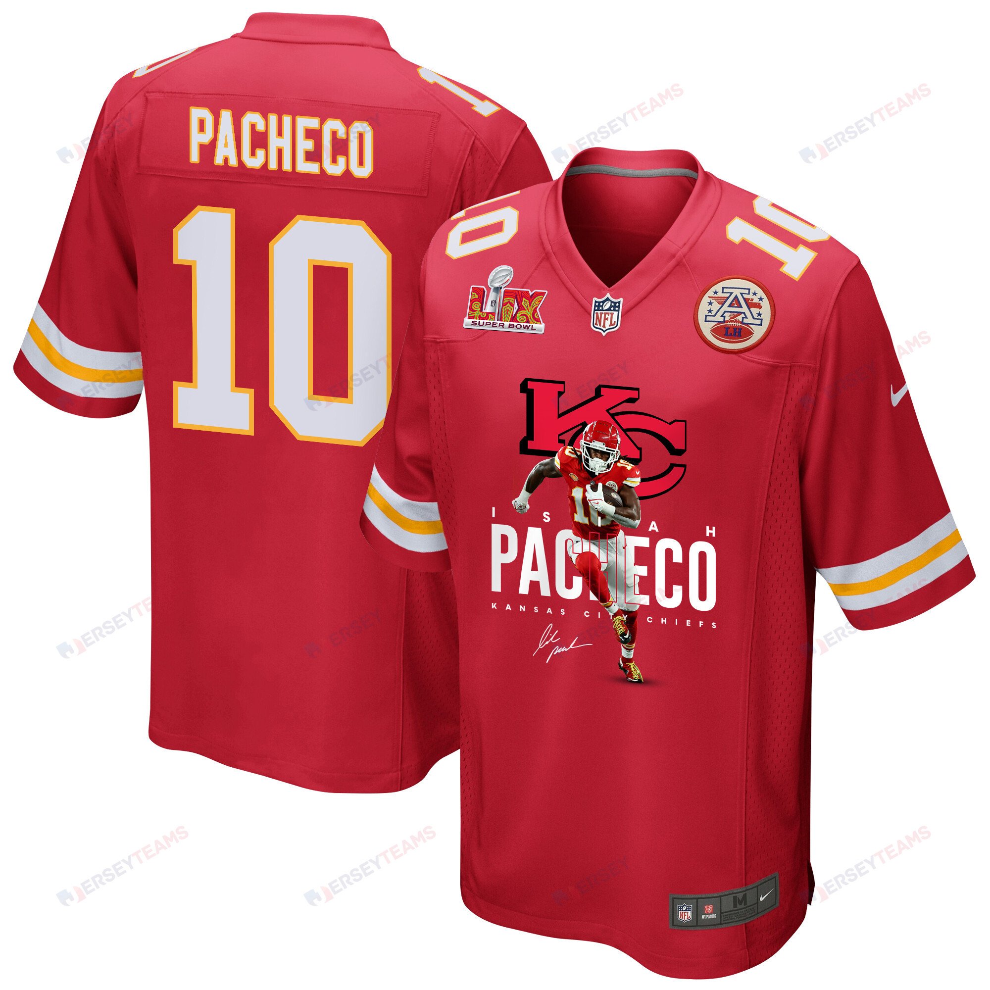 Isiah Pacheco 10 Kansas City Chiefs Best Running Back Game Red NFL Jersey Men's