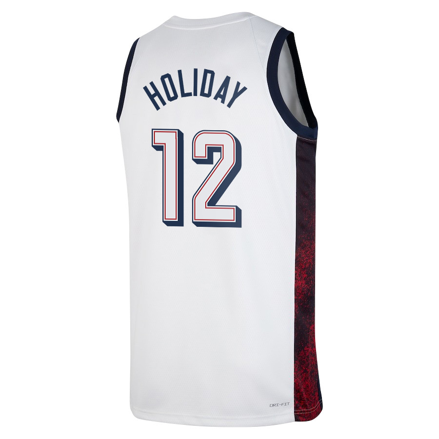 Jrue Holiday 12 USA Unisex 2024 Swingman Player White NBA Jersey Unisex