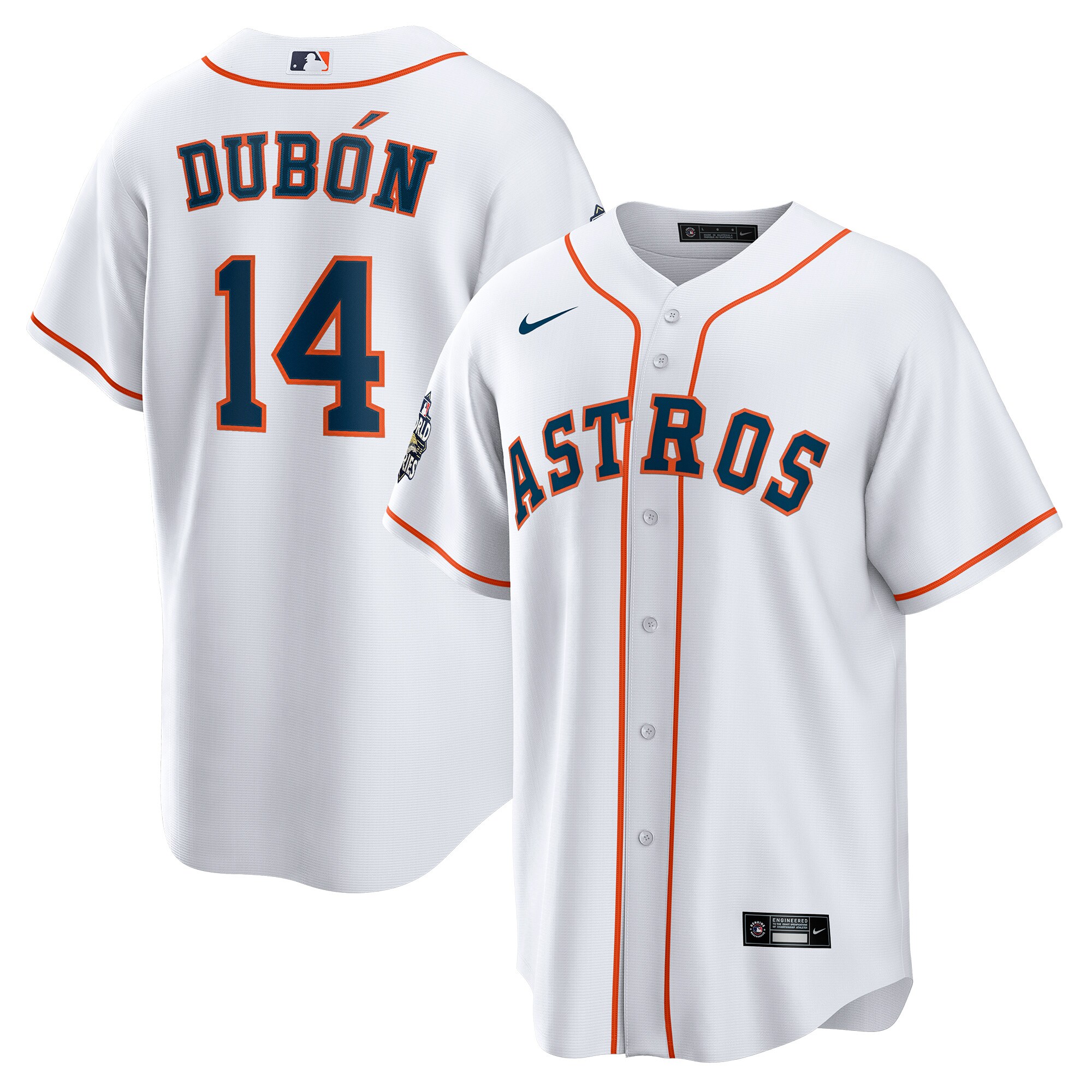 Houston Astros Mauricio Dub?n White Home Player MLB Jersey Men's