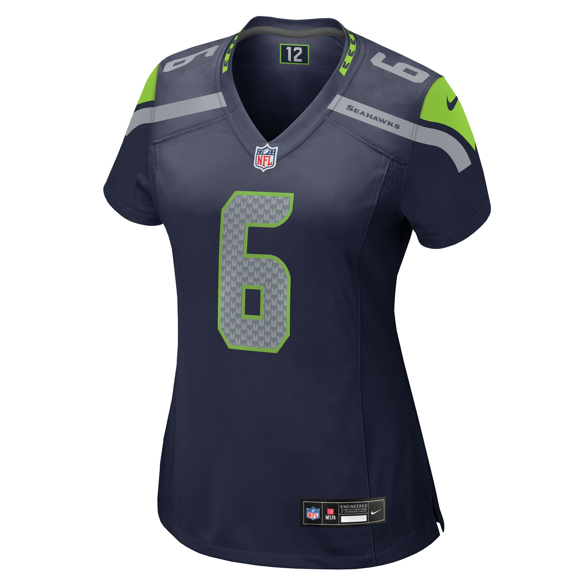 Seattle Seahawks Sam Howell College Navy Team Game NFL Jersey Women's
