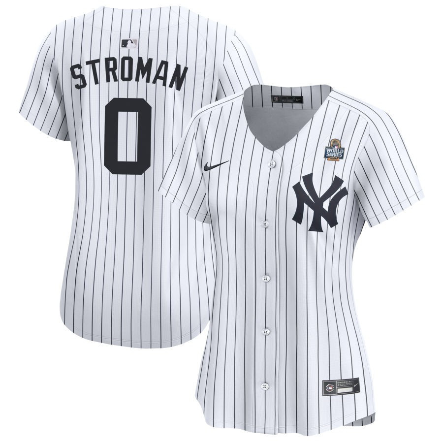 Marcus Stroman 0 New York Yankees 2024 World Series Home Limited White MLB Jersey Women's