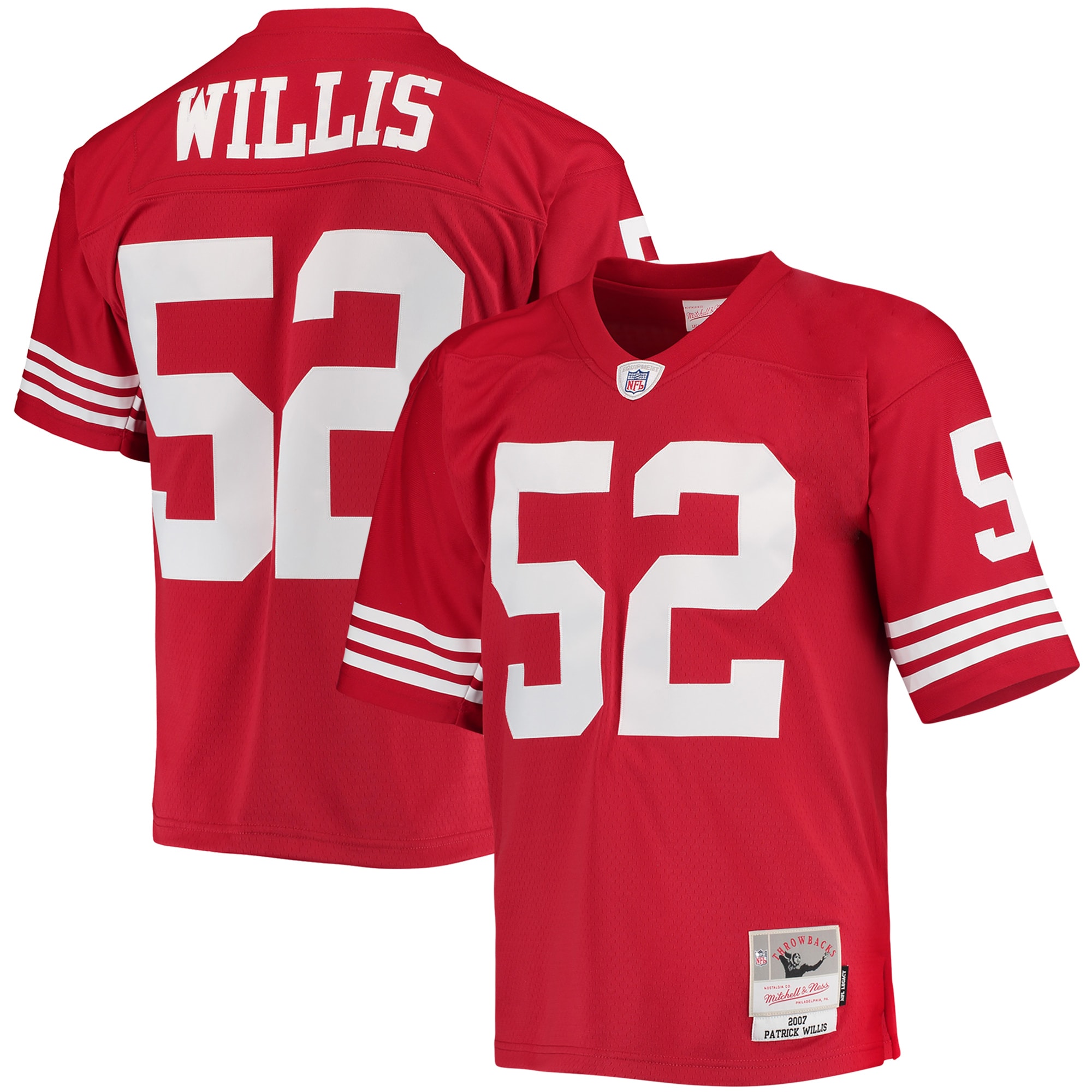 San Francisco 49ers Patrick Willis Mitchell Ness Scarlet Legacy NFL Jersey Men's