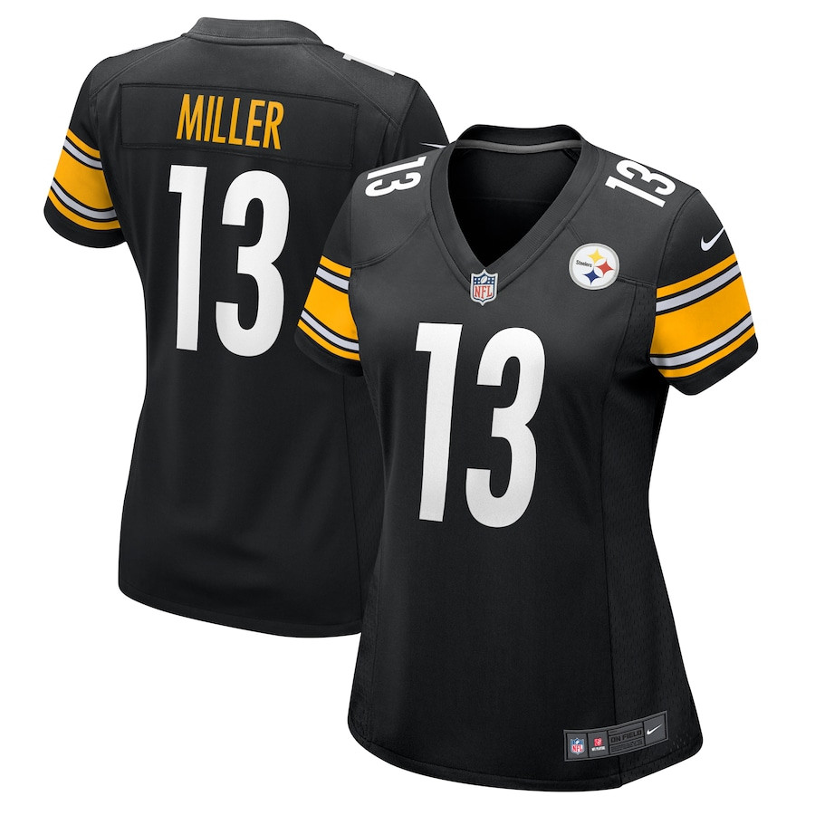 Scotty Miller 13 Pittsburgh Steelers Game Black NFL Jersey Women's
