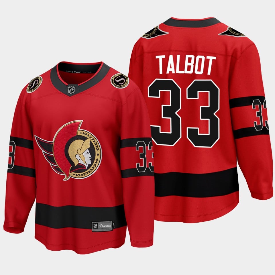 Cam Talbot 33 Ottawa Senators 2022 Special Edition Reverse Retro Red NHL Jersey Men's