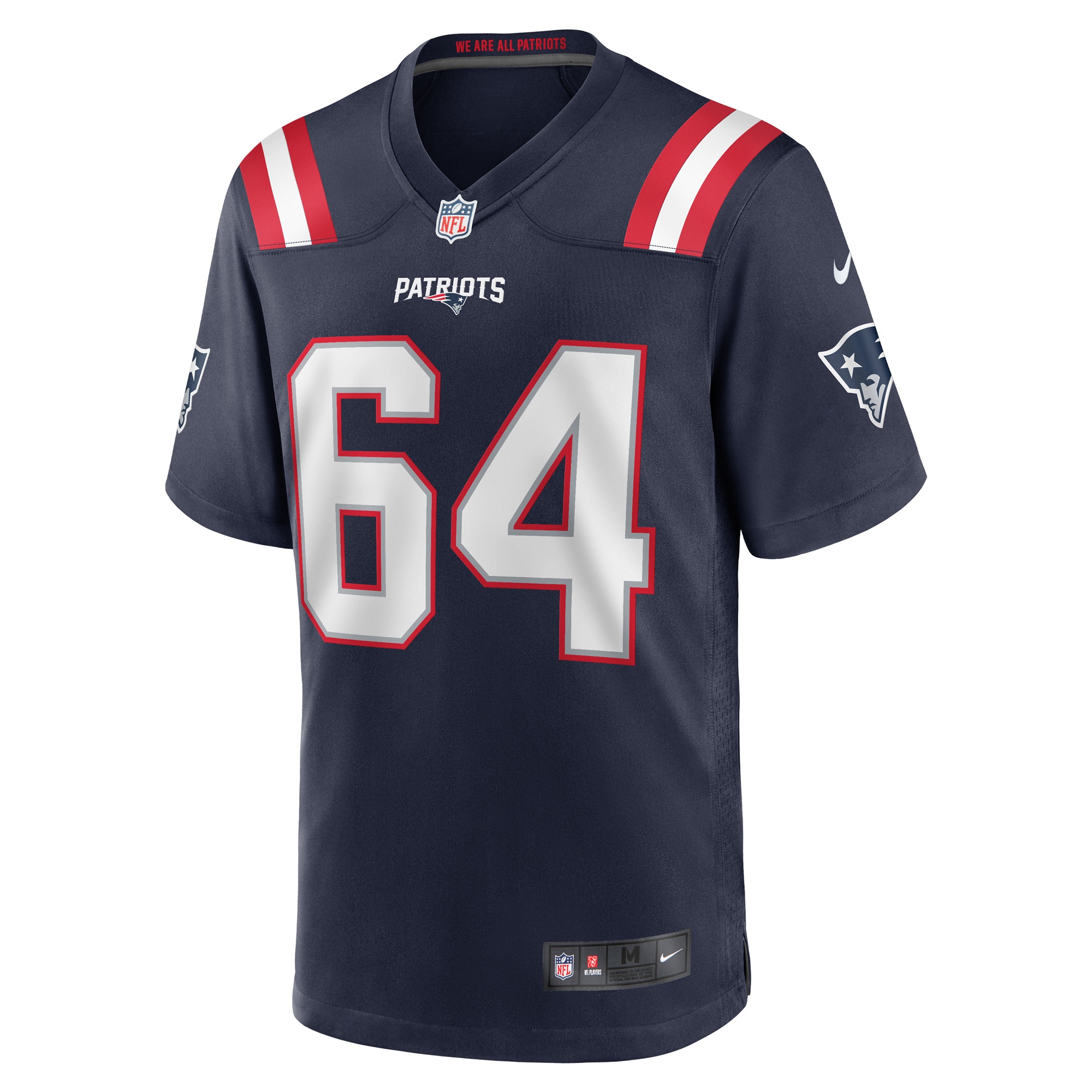 New England Patriots Andrew Stueber Navy Game Player NFL Jersey Men's