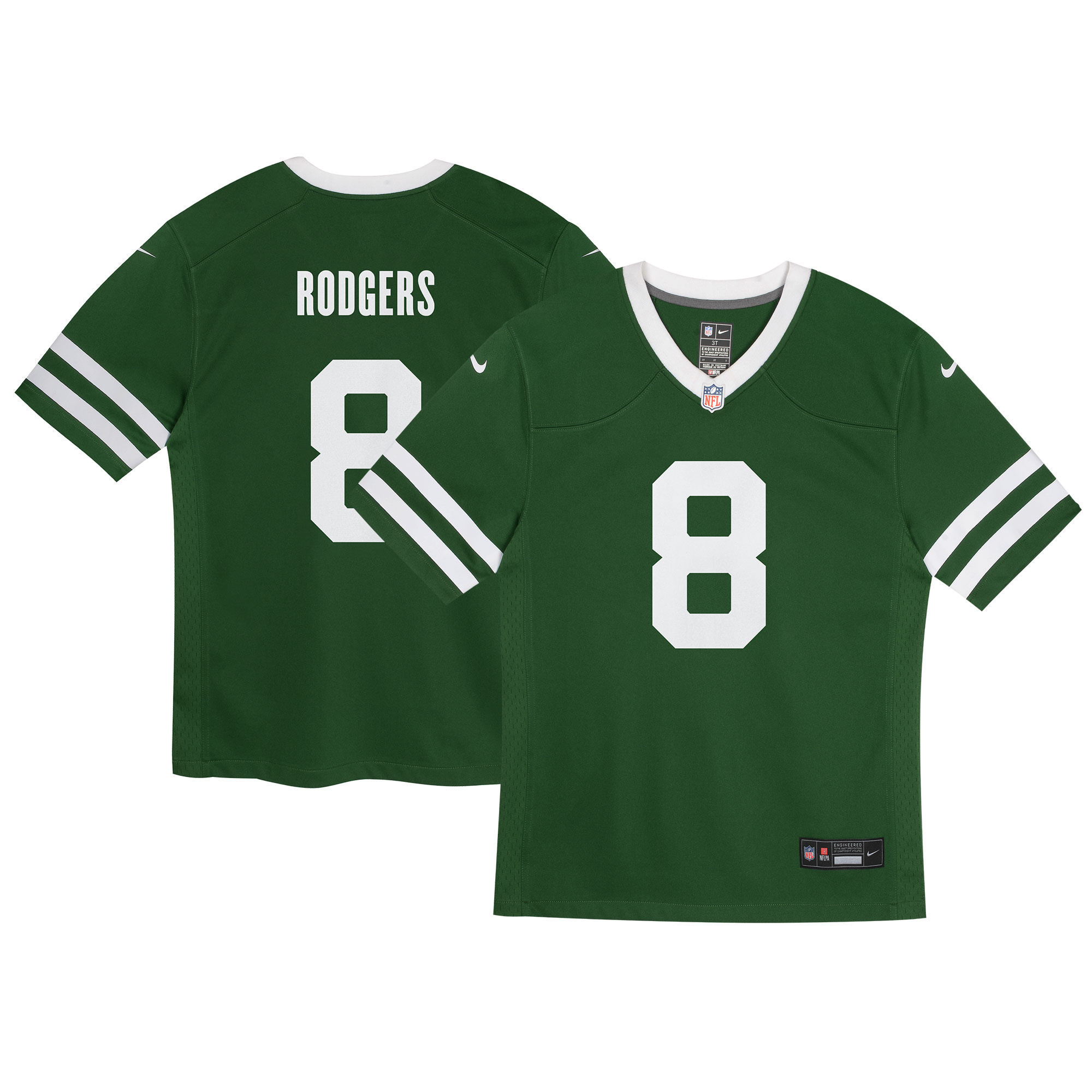 Preschool New York Jets Aaron Rodgers Legacy Green Game NFL Jersey Men's