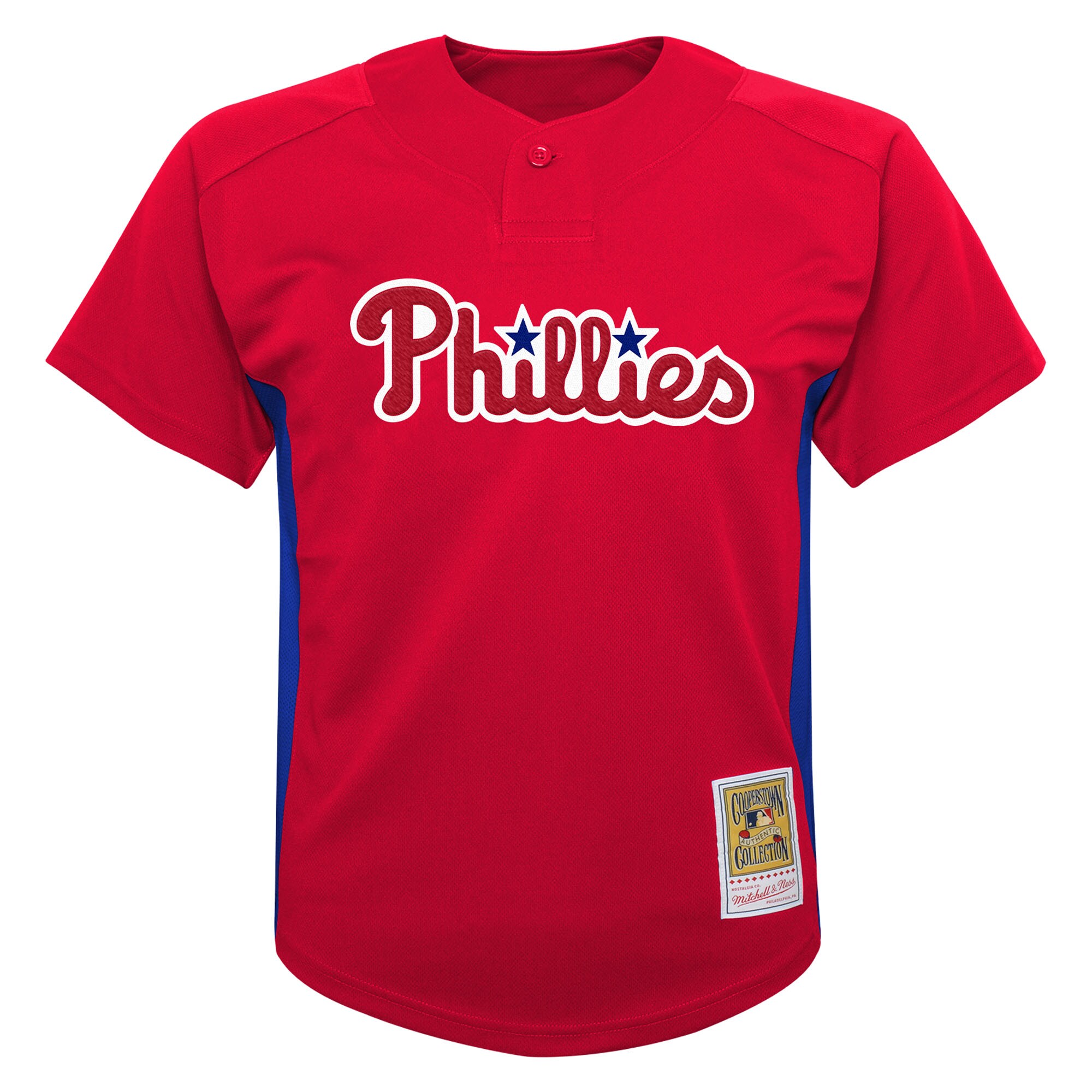 Preschool Philadelphia Phillies Roy Halladay Mitchell Ness Red Cooperstown Collection Mesh Batting Practice MLB Jersey Men's