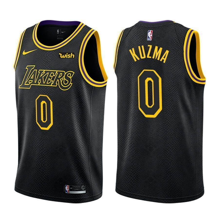 Los Angeles Lakers Kyle Kuzma 0 City Edition Black NBA Jersey Men's