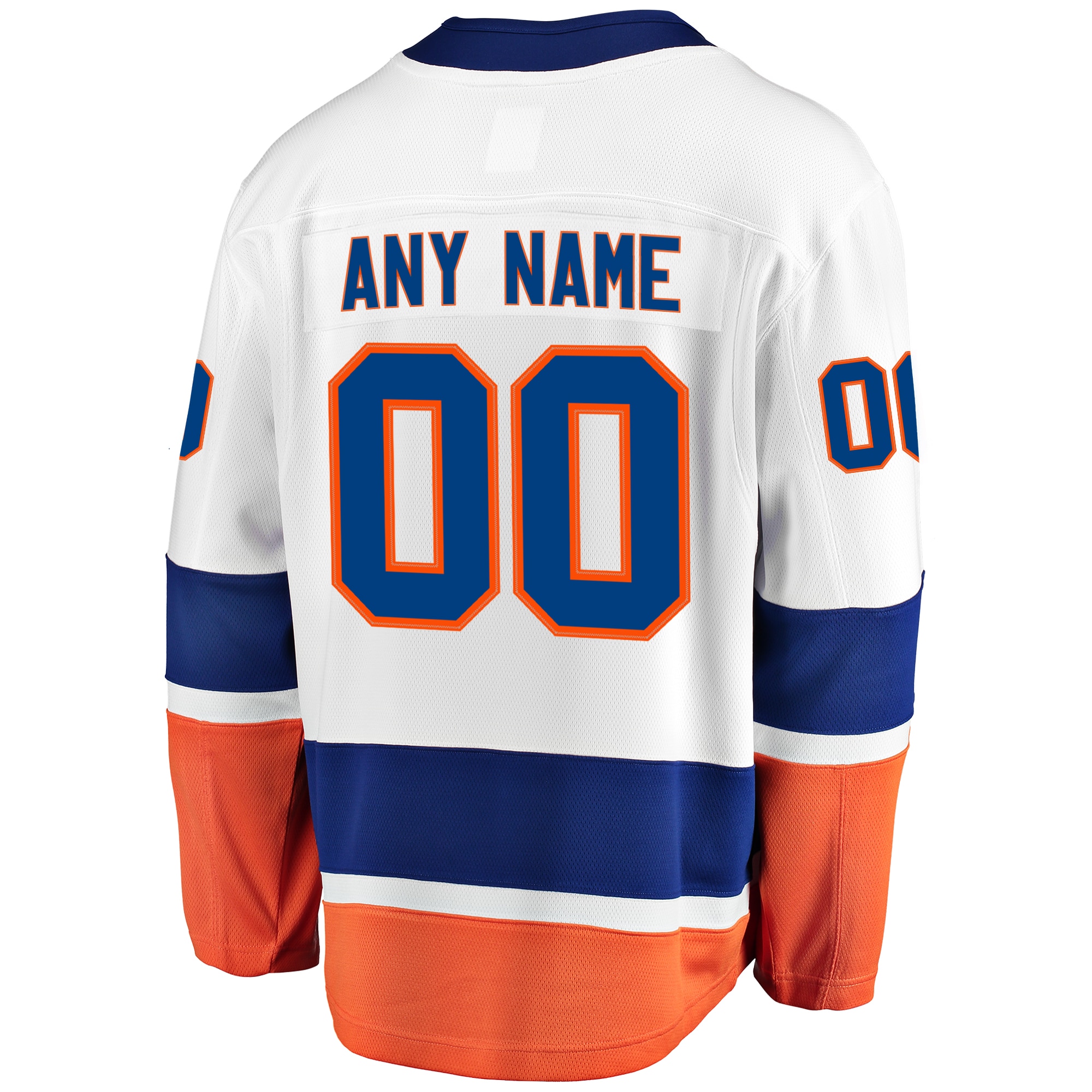 New York Islanders White Away Breakaway Custom NHL Jersey Men's