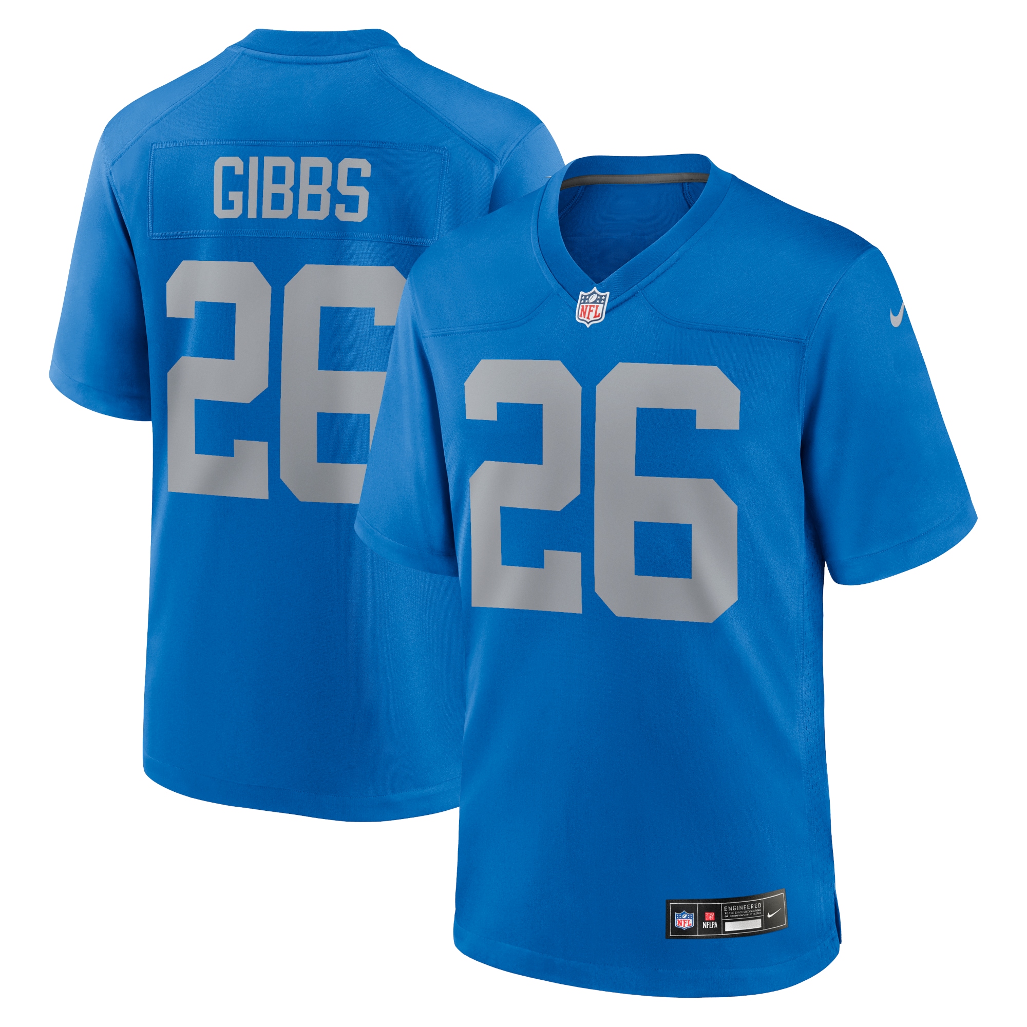 Detroit Lions Jahmyr Gibbs Blue Alternate Game NFL Jersey Men's