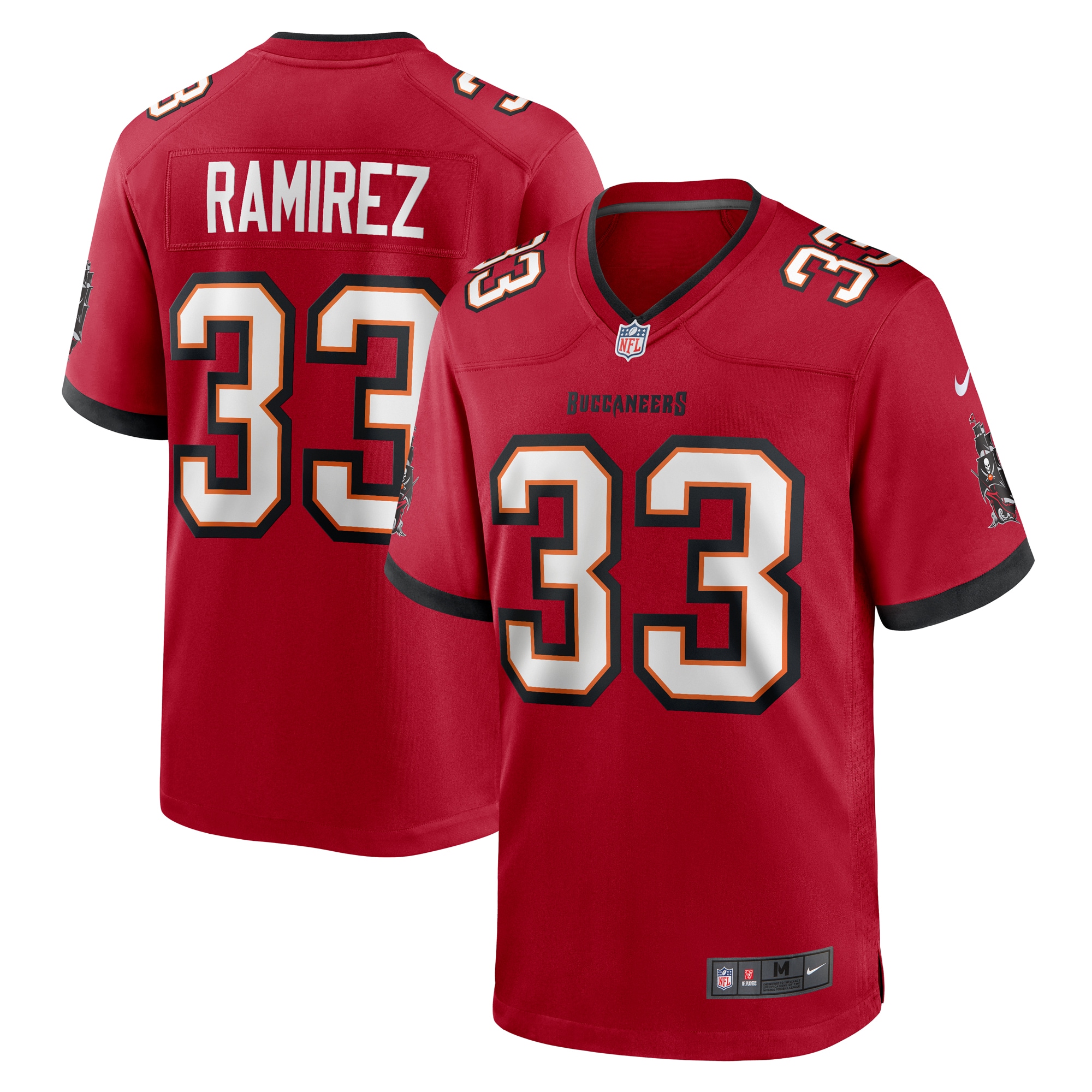 Tampa Bay Buccaneers Jose Ramirez Red Game NFL Jersey Men's