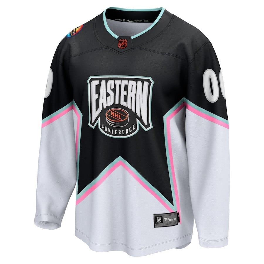 2023 All Star Game Logo Eastern Conference Custom Black NHL Jersey Men's