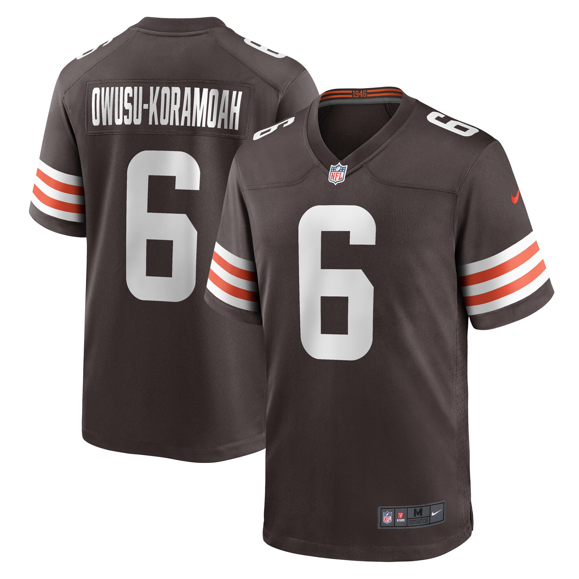 Cleveland Browns Jeremiah Owusu-Koramoah Brown Team Game NFL Jersey Men's