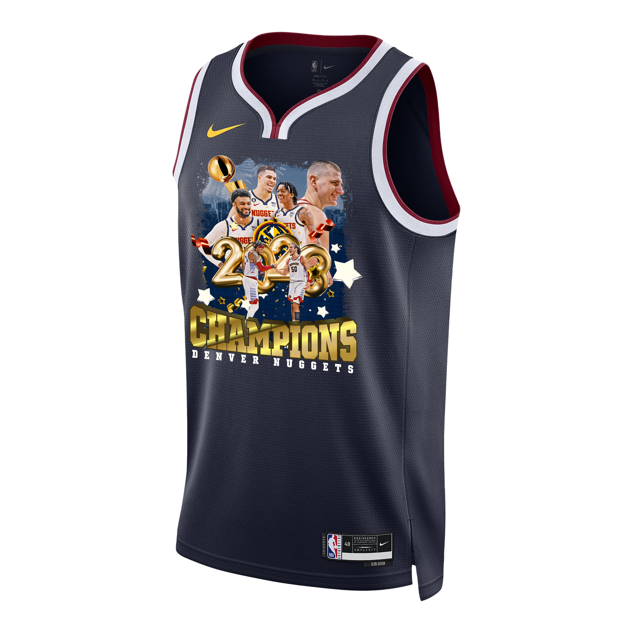 Denver Nuggets Celebrating 2023 Championship Victory Swingman Black NBA Jersey Men's