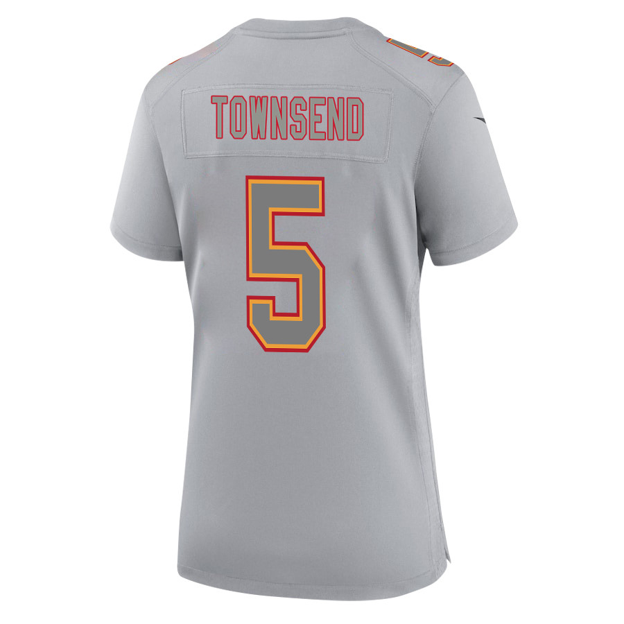 Tommy Townsend 5 Kansas City Chiefs Super Bowl LVIII Champions 4X Atmosphere Fashion Game Gray NFL Jersey Women's