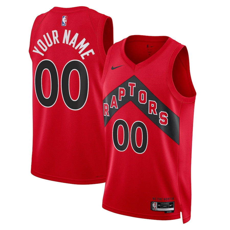 Toronto Raptors 2023/24 Icon Swingman Custom Red NBA Jersey Men's