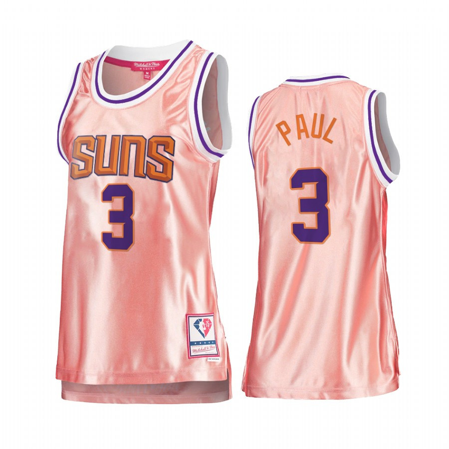 Phoenix Suns Chris Paul 3 Rose Gold Pink 75th Anniversary NBA Jersey Women's