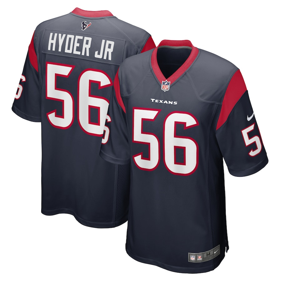 Kerry Hyder Jr. 56 Houston Texans Game Navy NFL Jersey Men's