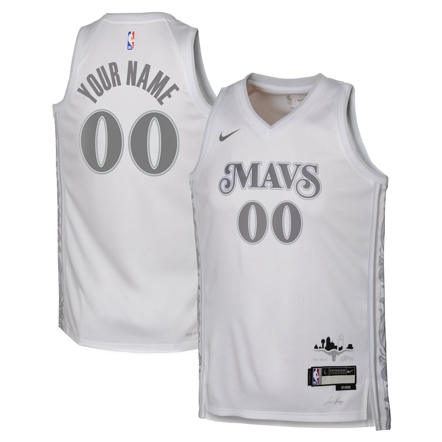 Dallas Mavericks 2024/25 Swingman Custom City Editio White NBA Jersey Youth