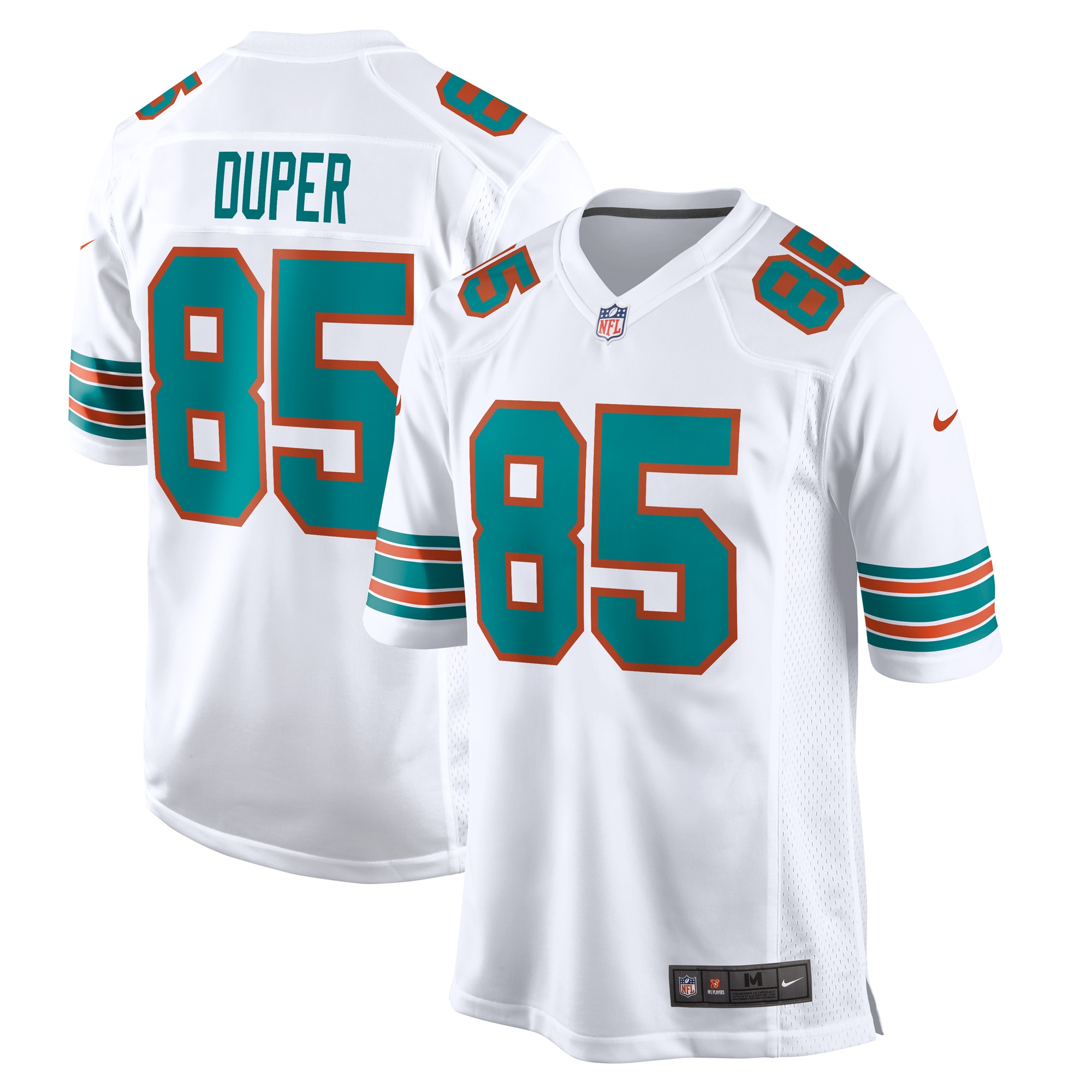 Miami Dolphins Mark Duper White Retired Player NFL Jersey Men's