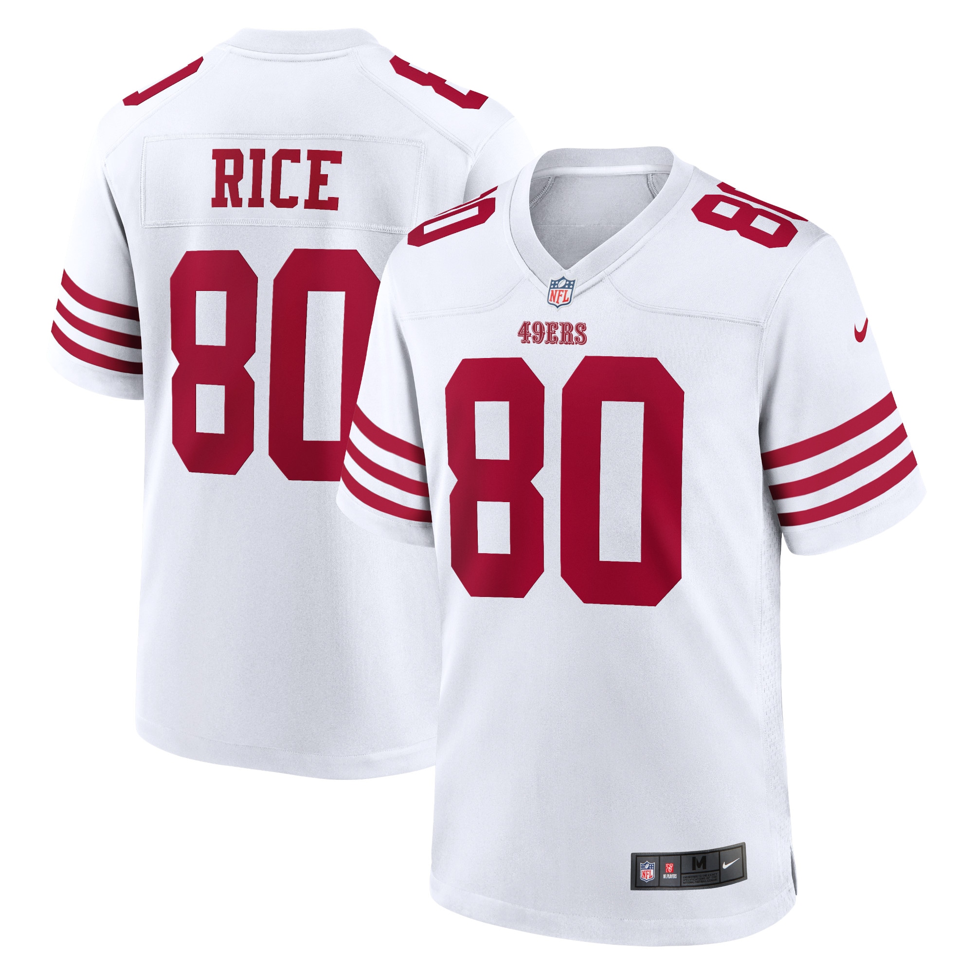 San Francisco 49ers Jerry Rice White Retired Player Game NFL Jersey Men's