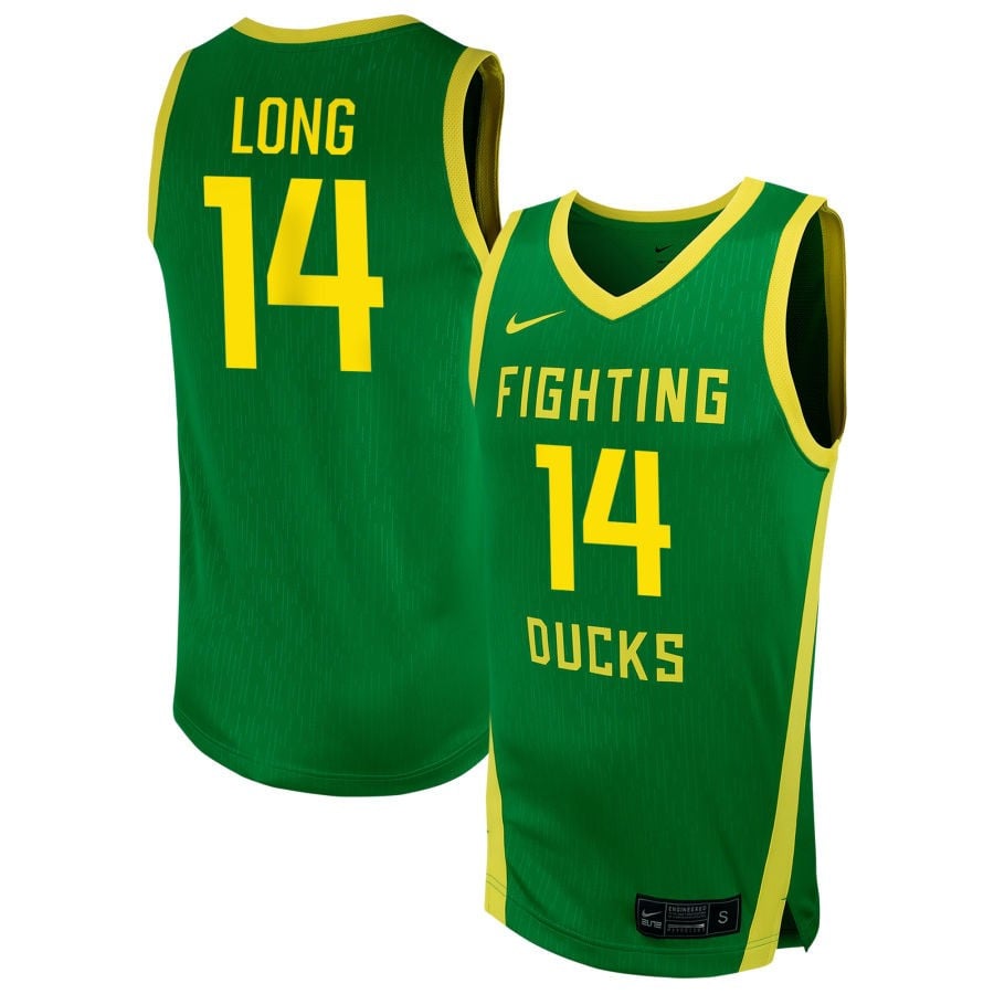Ari Long 14 Oregon Duck Unisex NIL Green NCAA Jersey Unisex