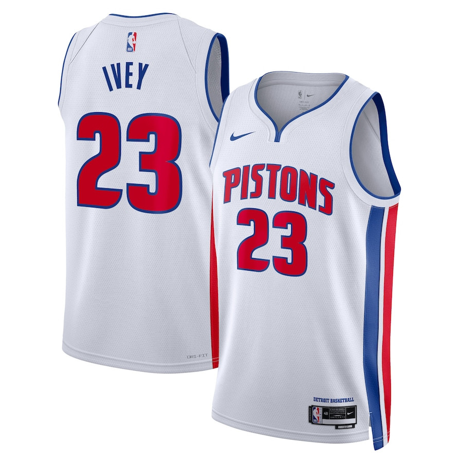 Jaden Ivey 23 Detroit Pistons Unisex Swingman Association Editio White NBA Jersey Unisex