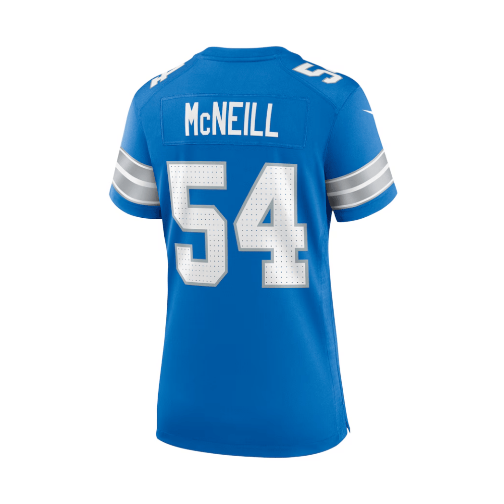 Alim McNeill 54 Detroit Lions 2025 Pro Bowl Patch Game Blue NFL Jersey Women's