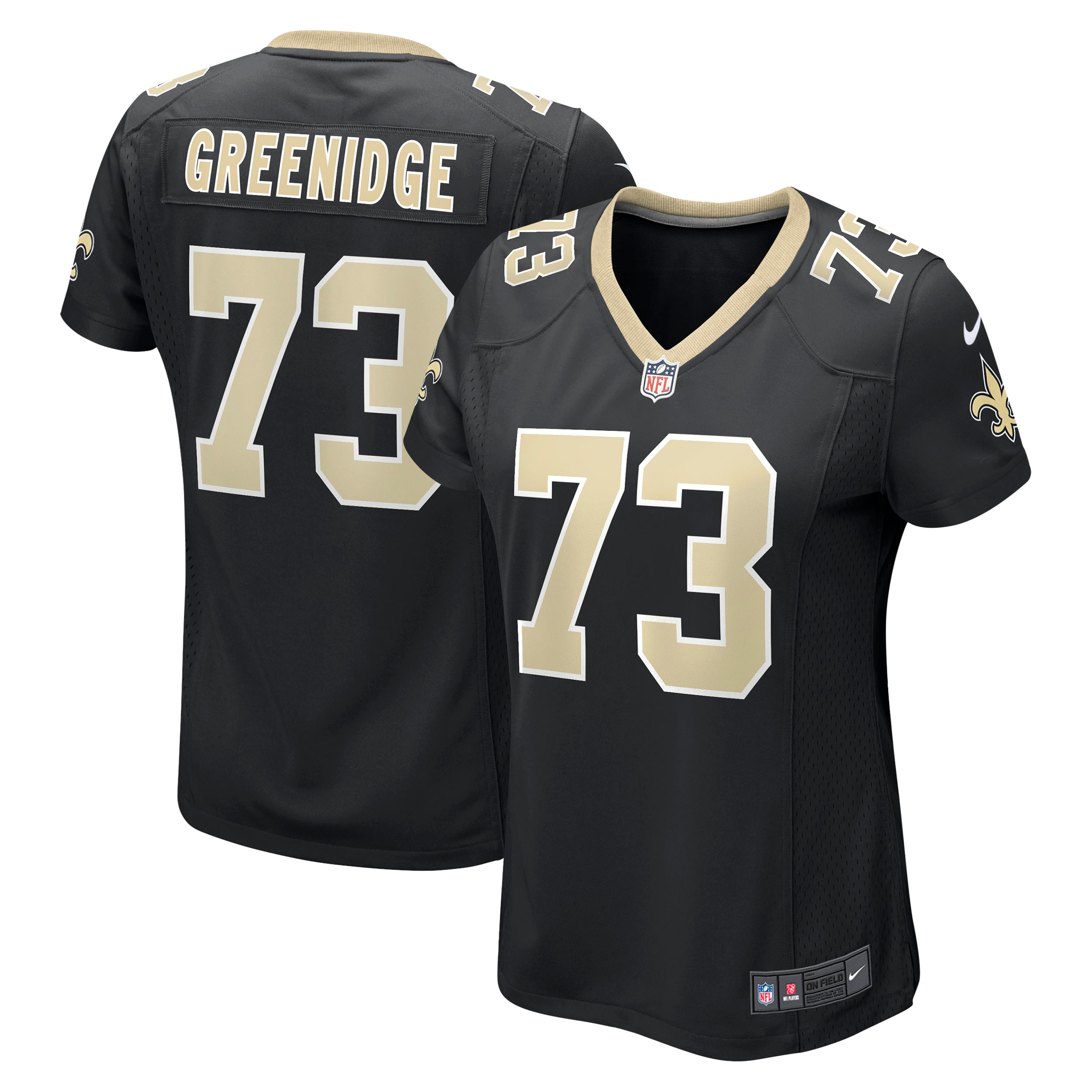 New Orleans Saints Ethan Greenidge Black Game NFL Jersey Women's