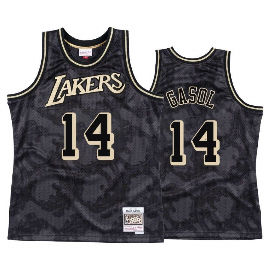 Marc Gasol 14 Los Angeles Lakers Black Toile NBA Jersey Men's